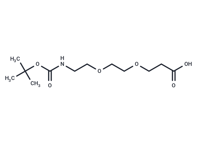 化合物 Boc-NH-PEG2-CH2CH2COOH,Boc-NH-PEG2-CH2CH2COOH