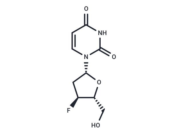 化合物 2’,3’-Dideoxy-3’-fluorouridine,2’,3’-Dideoxy-3’-fluorouridine