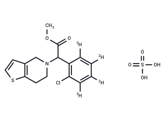 外消旋-氯吡格雷-d4硫酸氫鹽,rac-Clopidogrel-d4 Hydrogen Sulfate