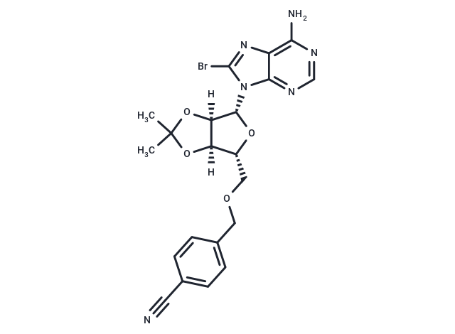 化合物 8-Bromo-5’-O-(4-cyanobenzyl)-2’,3’-O-isopropylidene adenosine,8-Bromo-5’-O-(4-cyanobenzyl)-2’,3’-O-isopropylidene adenosine