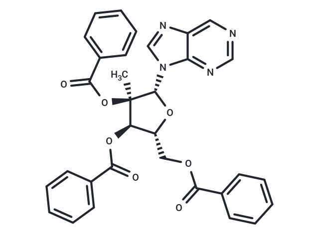 化合物 9-(2-C-methyl-2,3,5-tri-O-benzoyl -β-D-ribofuranosyl) purine,9-(2-C-methyl-2,3,5-tri-O-benzoyl -β-D-ribofuranosyl) purine