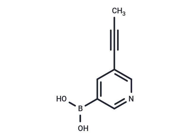 化合物 5-(Prop-1-ynyl)pyridine-3-ylboronic acid,5-(Prop-1-ynyl)pyridine-3-ylboronic acid