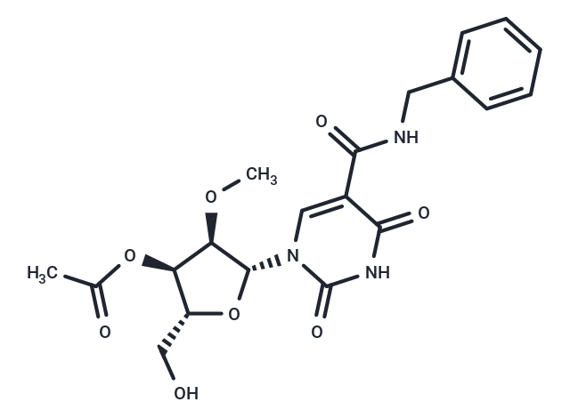 化合物 5-Benzylaminocarbonyl-3’-O-acetyl-2’-O-methyluridine,5-Benzylaminocarbonyl-3’-O-acetyl-2’-O-methyluridine