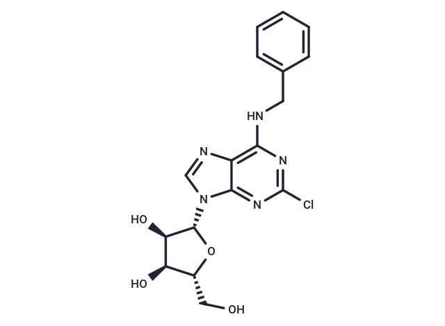 化合物 2’-Chloro-N6-benzyl adenosine,2’-Chloro-N6-benzyl adenosine