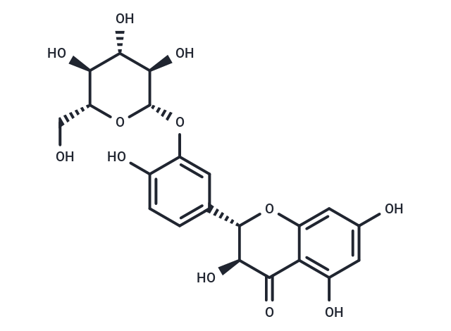 化合物 Taxifolin 3'-O-glucoside,Taxifolin 3'-O-glucoside