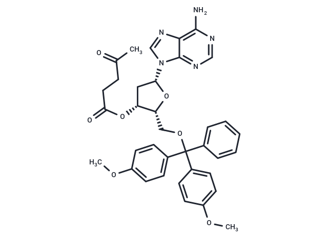 化合物 5’-O-(4,4’-Dimethoxytrityl)-3’-O-levulinyl-2’-deoxyadenosine,5’-O-(4,4’-Dimethoxytrityl)-3’-O-levulinyl-2’-deoxyadenosine