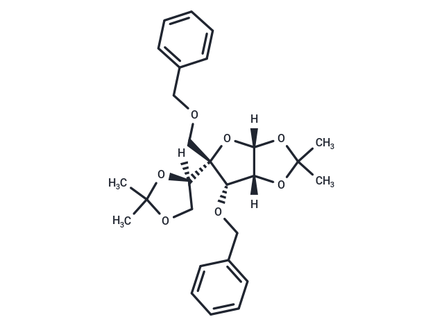 化合物 (3aR,5S,6S,6aR)-6-Benzy ?loxy-5-(benzyloxymethyl)-5-[(4R)-2,2-dimethyl-1,3-dioxolan-4-yl]-2,2-dimethyl-6,6a-dihydro-3aH-furo[2,3-d][1,3]dioxole,(3aR,5S,6S,6aR)-6-Benzy ?loxy-5-(benzyloxymethyl)-5-[(4R)-2,2-dimethyl-1,3-dioxolan-4-yl]-2,2-dimethyl-6,6a-dihydro-3aH-furo[2,3-d][1,3]dioxole