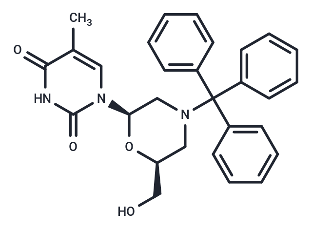 化合物 7’-OH-N-trityl morpholino thymine,7’-OH-N-trityl morpholino thymine