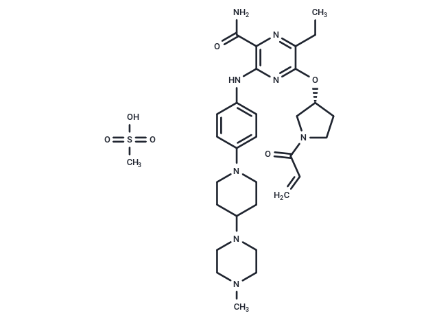 化合物 Naquotinib mesylate,Naquotinib mesylate