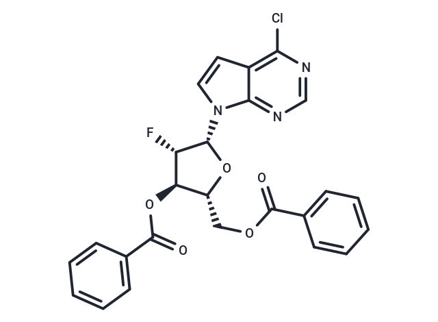 化合物 4-Chloro-7-(3,5-di-O-benzoyl-2-deoxy-2-fluoro-beta-D-arabinofuranosyl)-7H-pyrrolo[2.3-d]pyrimidine,4-Chloro-7-(3,5-di-O-benzoyl-2-deoxy-2-fluoro-beta-D-arabinofuranosyl)-7H-pyrrolo[2.3-d]pyrimidine