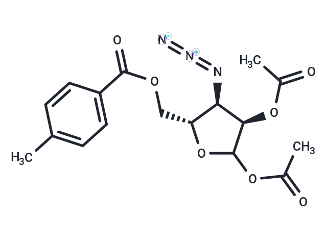 化合物 1,2-Di-O-acetyl-3-azido-3-deoxy-5-O-(4-methyl)benzoyl-D-ribofuranose,1,2-Di-O-acetyl-3-azido-3-deoxy-5-O-(4-methyl)benzoyl-D-ribofuranose