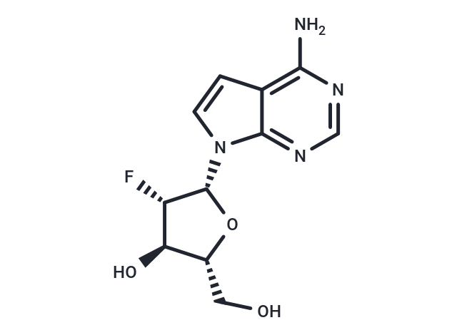 化合物 4-Amino-7-(2-deoxy-2-fluoro-beta-D-arabinofuranosyl)-7H-pyrrolo[2.3-d]pyrimidine,2’-Deoxy-2’-fluoro-arabino-tubercidine