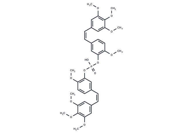 化合物 Bis(2-methoxy-5-((Z)-3,4,5-trimethoxystyryl)phenyl) hydrogen phosphate,Bis(2-methoxy-5-((Z)-3,4,5-trimethoxystyryl)phenyl) hydrogen phosphate