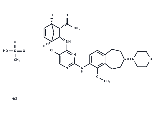 化合物 CEP-28122 mesylate hydrochloride,CEP-28122 mesylate hydrochloride