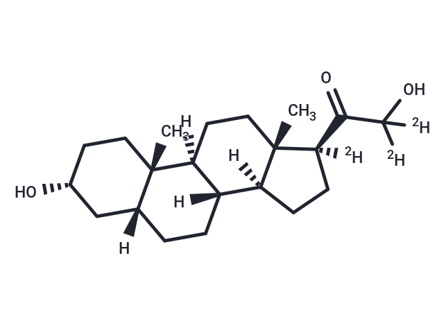 21-羥基孕烷酮-d3,Tetrahydro 11-Deoxycorticosterone-d3