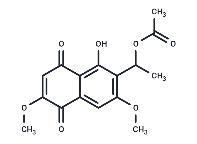 化合物 2,7-Dimethoxy-6-(1-acetoxyethyl)juglone,2,7-Dimethoxy-6-(1-acetoxyethyl)juglone