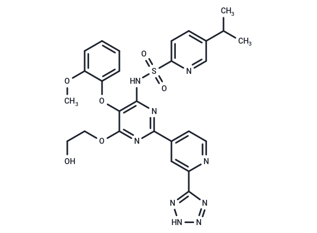 化合物 Tezosentan,Tezosentan
