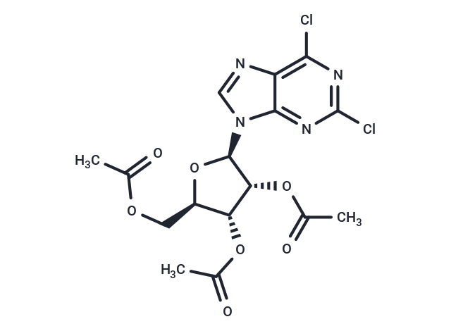 化合物 9-(2,3,5-Tri-O-acetyl-beta-D-ribofuranosyl)-2,6-dichloropurine,2,6-Dichloro-2',3',5'-triacetyl-purine riboside