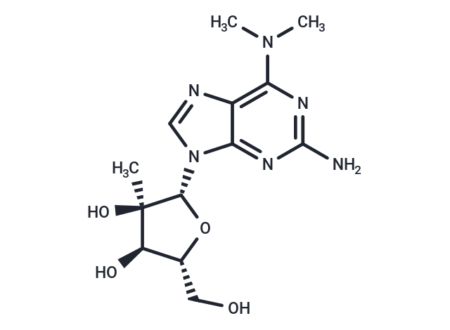 化合物 2’-b-C-Methyl-2-amino-N6,N6-dimethyladenosine,2’-b-C-Methyl-2-amino-N6,N6-dimethyladenosine