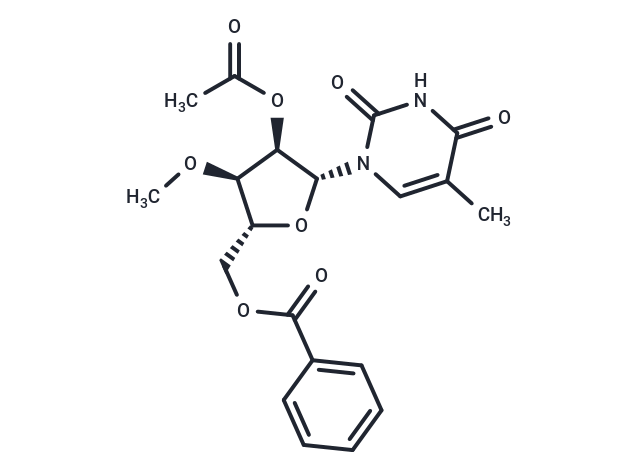 化合物 2’-O-Acetyl-5’-O-benzoyl-3’-O-methyl-5-methyluridine,2’-O-Acetyl-5’-O-benzoyl-3’-O-methyl-5-methyluridine