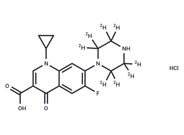 環(huán)丙沙星-d8鹽酸鹽,Ciprofloxacin-d8 Hydrochloride