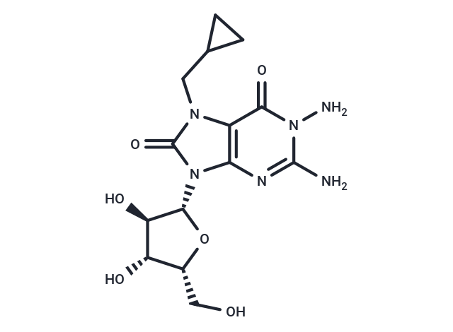 化合物 1-Amino-7-cyclopropylmethyl-7,8-dihydro-8-oxo-9-(b-D-xylofuranosyl)guanine,1-Amino-7-cyclopropylmethyl-7,8-dihydro-8-oxo-9-(b-D-xylofuranosyl)guanine