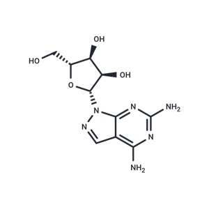 化合物 4,6-Diamino-1-(b-D-ribofuranosyl)-1H-pyrazolo[3,4-d]pyrimidine|TNU0280|TargetMol