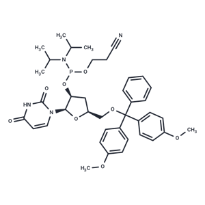 化合物 5’-O-DMTr-3’-deoxyuridine ? 2’-CED phosphoramidite|TNU1514|TargetMol