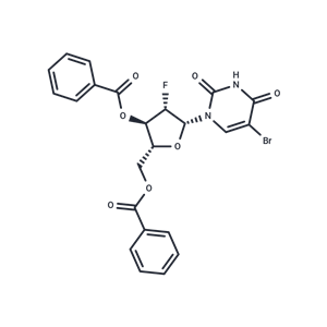 化合物 5-Bromo-3’,5’-bis-O-Bz-2’-deoxy-2’-fluoro-beta-D-arabinouridine|TNU0645|TargetMol