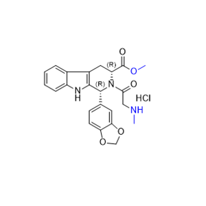 他達(dá)拉非雜質(zhì)20,methyl (1R,3R)-1-(benzo[d][1,3]dioxol-5-yl)-2-(methylglycyl)-2,3,4,9-tetrahydro-1H-pyrido[3,4-b]indole-3-carboxylate hydrochloride