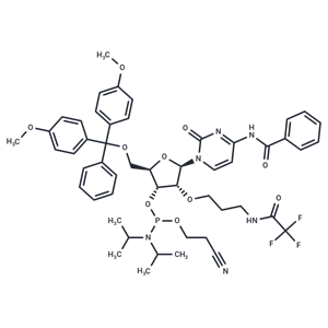 化合物 N4-Benzoyl-5’-O-DMTr-2’-O-(N3-trifluoroacetyl) aminopropyl cytidine 3’-CED phosphoramidite|TNU1663|TargetMol