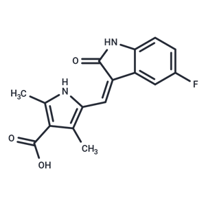 化合物 (Z)-5-((5-Fluoro-2-oxoindolin-3-ylidene)methyl)-2,4-dimethyl-1H-pyrrole-3-carboxylic acid|T65586|TargetMol