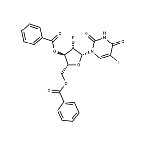 化合物 5-Iodo-3’,5’-bis-O-Bz-2’-deoxy-2’-fluoro-beta-D-arabinouridine|TNU0637|TargetMol