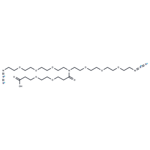 化合物 N-(Acid-PEG2)-N-bis(PEG3-azide)|T18371|TargetMol