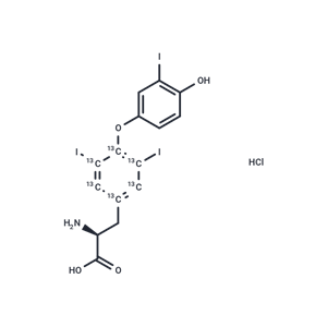 3,3′,5-三碘甲腺原氨酸-(酪氨酸苯基-13C6) 鹽酸鹽 （T3)|TMID-0105|TargetMol