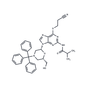 化合物 N2-Isobutyryl-O6-cyanoethyl-7’-OH-N-trityl-morpholino guanine|TNU1221|TargetMol