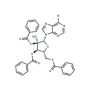 化合物 6-Chloro-9-(2,3,5-tri-O-benzoyl-2-C-methyl-β-D-ribofuranosyl)-9H-purine|TNU0772|TargetMol