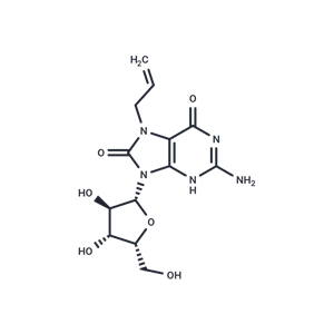 化合物 7-Allyl-7,8-dihydro-8-oxo-9-(b-D-xylofuranosyl) ? guanine|TNU0383|TargetMol