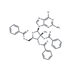 化合物 2-Amino-6-chloro-9-[(2,3,5-tri-O-benzoyl-2-C-methyl-β-D-ribofuranosyl)]-9H-purine|TNU0773|TargetMol