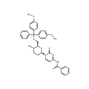 化合物 N4-Benzoyl-1-(6-O-DMTr-2,3-dideoxy-beta-D-erythro-hexopyranosyl)cytosine|TNU1623|TargetMol