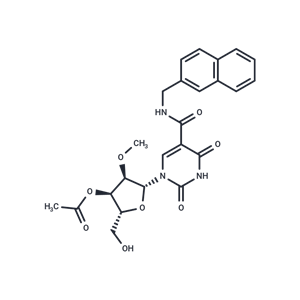 化合物 5-Naphthyl-b-methylaminocarbony-3’-O-acetyl-2’-O-methyluridine|TNU0012|TargetMol