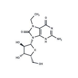 化合物 7-Ethyl-7,8-dihydro-8-oxo-9-(beta-D-xylofuranosyl)guanine|TNU0437|TargetMol