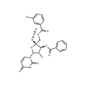 化合物 4’-Azido-3’-O-benzoyl-5’-O-(m-chlorobenzoyl)-2’-deoxy-2’-fluoro-beta-D-arabinouridine|TNU0759|TargetMol