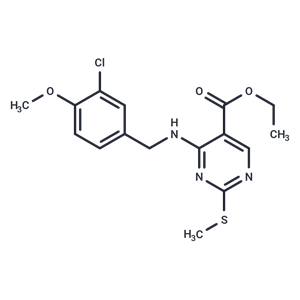 化合物 Ethyl 4-((3-chloro-4-methoxybenzyl)amino)-2-(methylthio)pyrimidine-5-carboxylate|T66433|TargetMol