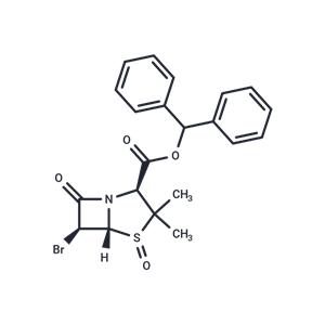 化合物 (2S,5R,6S)-Benzhydryl 6-bromo-3,3-dimethyl-7-oxo-4-thia-1-azabicyclo[3.2.0]heptane-2-carboxylate 4-oxide|T66344|TargetMol