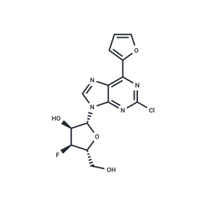 化合物 2-Chloro-6-(furan-2-yl)purine-beta-D-(3’-deoxy-3’-fluoro)riboside|TNU0088|TargetMol