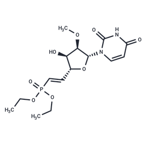 化合物 1-[(5E)-5,6-Dideoxy-6-(diethoxyphosphinyl)-2-O-methyl-β-D-ribo-hex-5-enofuranosyl]uracil|TNU1008|TargetMol