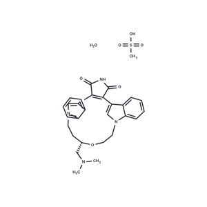 化合物 Ruboxistaurin mesylate monohydrate,Ruboxistaurin mesylate monohydrate