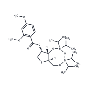 化合物 4-Anhydro-2-O-(2,4-dimethoxybenzoyl)-3,5-O-(1,1,3,3-tetraisopropyldisiloxane-1,3-diyl)-4-thio-D-ribitol|TNU1107|TargetMol