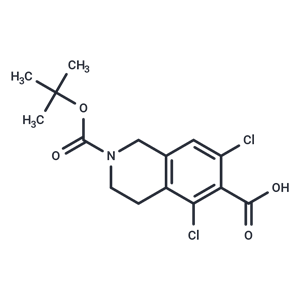 化合物 2-(tert-Butoxycarbonyl)-5,7-dichloro-1,2,3,4-tetrahydroisoquinoline-6-carboxylic acid|T66594|TargetMol